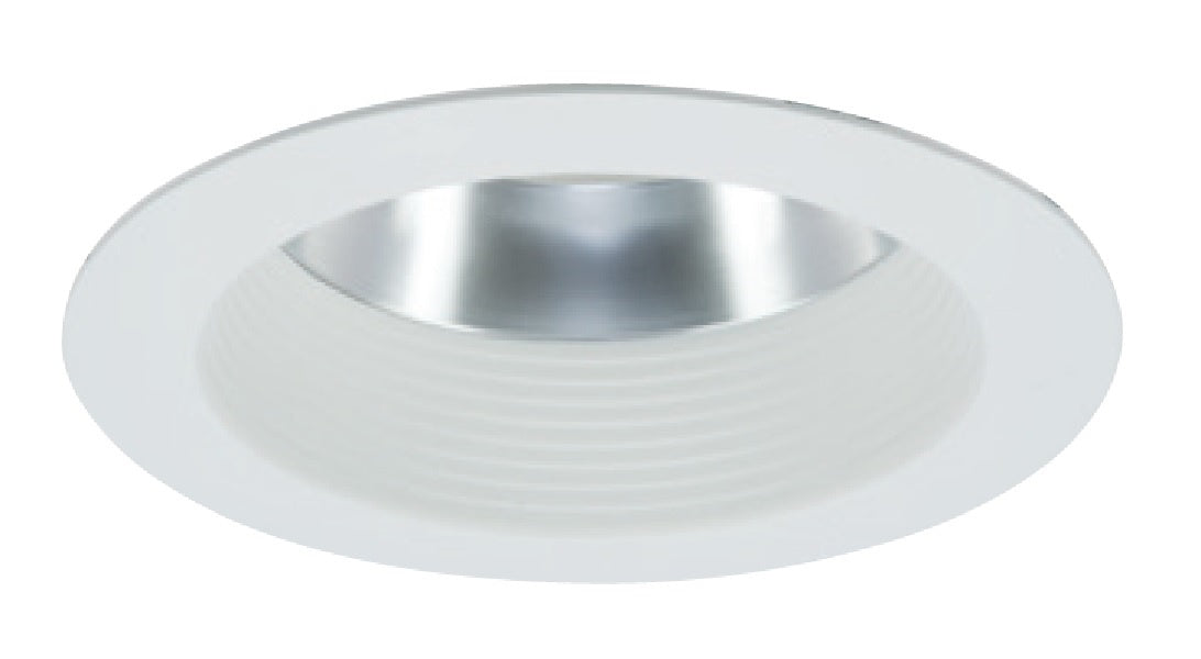 Halo Recessed Commercial 41WDWB 4" Baffle Reflector, Wide 75 Degree Beam Angle, 1.24 SC, White Baffle (White Flange)