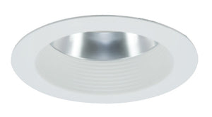 Halo Recessed Commercial 41WDWB 4" Baffle Reflector, Wide 75 Degree Beam Angle, 1.24 SC, White Baffle (White Flange)