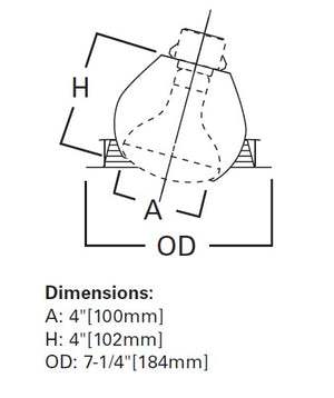 Halo Recessed 420W 6" Regressed Eyeball with Baffle, 30 Degrees Tilt, White Eyeball & Baffle, White Trim