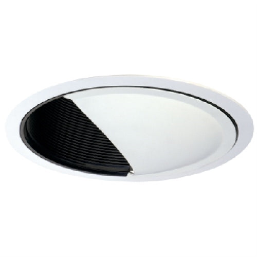 Halo Recessed 425P 6" Wall Wash with Coilex Baffle and Scoop Reflector, Black Baffle, White Trim