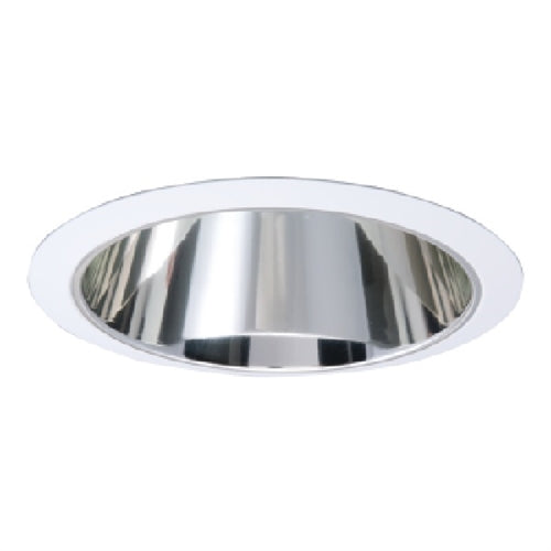 Halo Recessed 426 6" Reflector Cone, White Trim, Clear Specular Reflector Cone