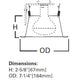 Halo Recessed 426 6" Reflector Cone, White Trim, Clear Specular Reflector Cone