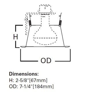 Halo Recessed 426 6" Reflector Cone, White Trim, Clear Specular Reflector Cone