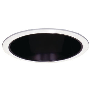 Halo Recessed 426MB 6" Metal Baffle, White Trim, Specular Black Reflector Cone