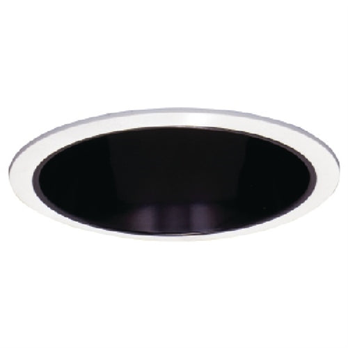 Halo Recessed 426MB 6" Metal Baffle, White Trim, Specular Black Reflector Cone