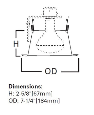 Halo Recessed 426RG 6" Trim Reflector Cone White Trim with Residential Gold Reflector Cone
