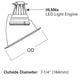 Halo Recessed 455SC 6" Slope Ceiling Reflector, Specular Clear Reflector