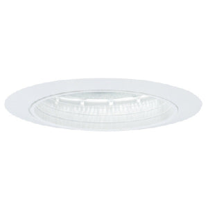 Halo Recessed 5010W 5" Line Voltage Step Metal Baffle Trim for H5 Housings, White Trim, White Baffle