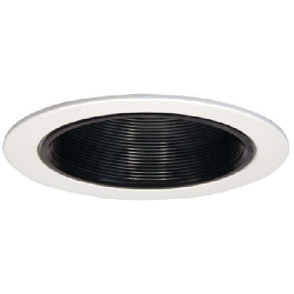 Halo Recessed 5012 5" Line Voltage High Coilex Baffle Trim for H5 Non-IC Type Housings, White Trim, Black Baffle