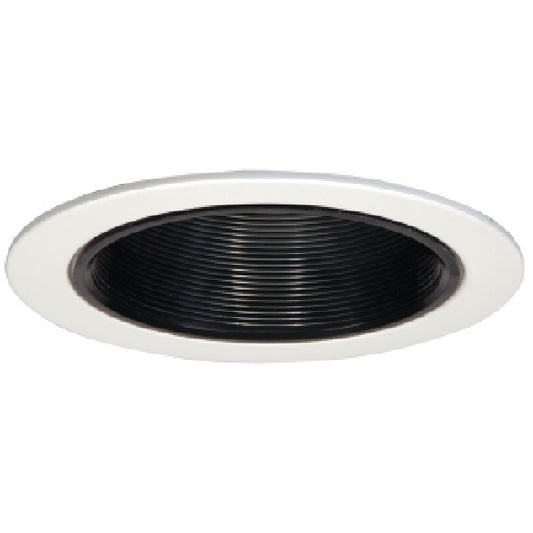 Halo Recessed 5012 5" Line Voltage High Coilex Baffle Trim for H5 Non-IC Type Housings, White Trim, Black Baffle