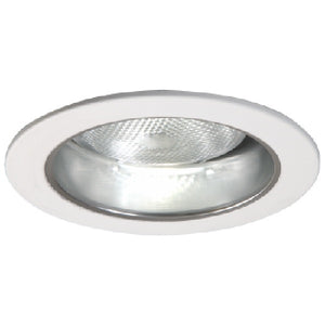 Halo Recessed 5020SC 5" Line Voltage Reflector Cone Trim for  BR30 and PAR Lamps in H5 Housings, White with Clear Reflector