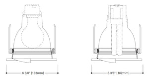 Halo Recessed 5030W 5" Wall Wash with Baffle Trim, White with White Baffle
