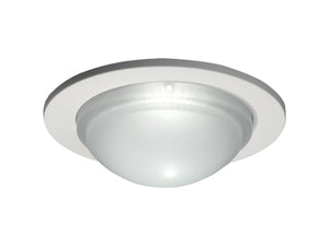 Halo Recessed 5054PS 5" Dome Lens Showerlight Trim, Wet Location Listed, White Trim Ring with Dome Lens