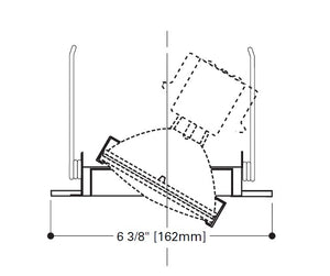 Halo Recessed 5060P 5" Line Voltage Adjustable Gimbal for R30 and PAR30 Lamps in H5 Housings, 25 Degree Adjustable, White