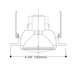 Halo Recessed 5070P 5" Line Voltage Adjustable Gimbal for PAR Lamps in H5 Housings, 30 Degree Adjustable, White Trim Ring with White Eyeball