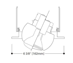 Halo Recessed 5071P 5" Line Voltage Adjustable Eyeball for R20 and PAR20 Lamps in H5 Housings, 30 Degree Adjustable, White