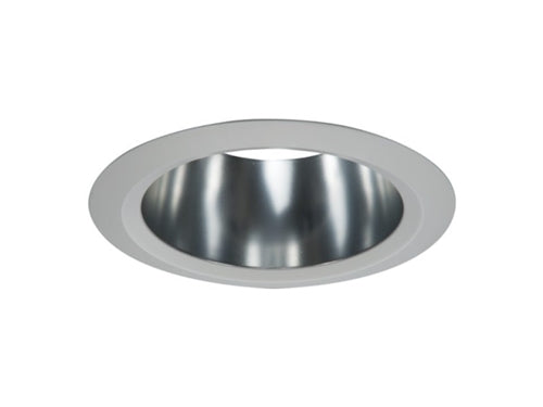 Halo Recessed 5107SC 5" Specular Reflector, Self-flange, Specular Clear, White Trim Finish