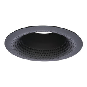 Halo Recessed 5110BKBB 5" Line Voltage Perftex Self-Flanged Baffle, Black Perftex Baffle, Black Trim