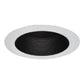 Halo Recessed 5126BB 5" Line Voltage Self-Flanged Shallow Full Cone Baffle, Black Baffle, Black Trim