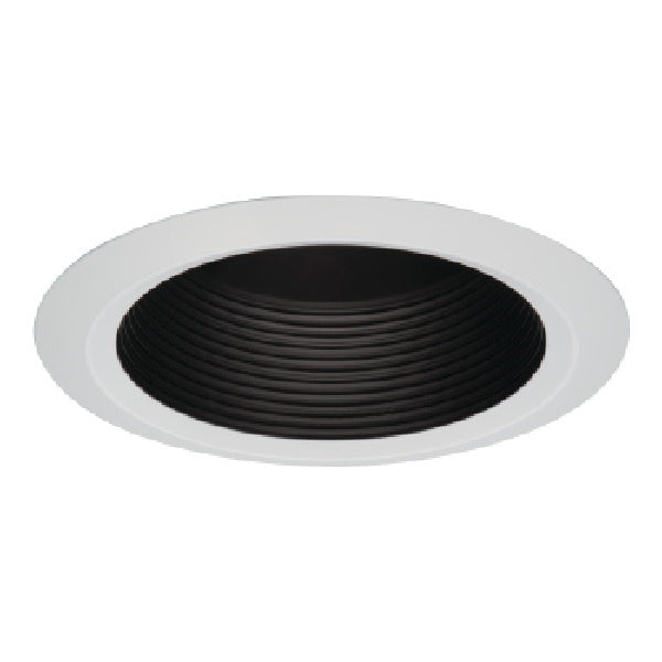 Halo Recessed 5126BB 5" Line Voltage Self-Flanged Shallow Full Cone Baffle, Black Baffle, Black Trim