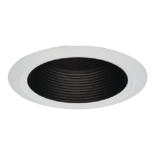 Halo Recessed 5126BB 5" Line Voltage Self-Flanged Shallow Full Cone Baffle, Black Baffle, Black Trim