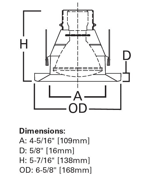 Halo Recessed 5145TBZ 5" Open Wet Location Self-Flanged, Tuscan Bronze Shallow Reflector and Trim