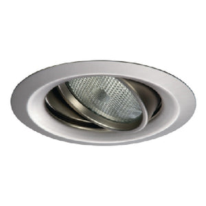 Halo Recessed 5165SN 5" Line Voltage PAR30 Eyeball Self-Flanged Trim with 25 Degree Tilt, Satin Nickel Gimbal, Satin Nickel Trim