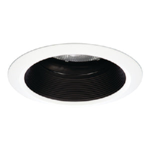 Halo Recessed 5222BB 5" Line Voltage Regressed, Adjustable, Self-Flanged Trim, Black Baffle, White Trim