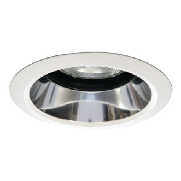 Halo Recessed 5222SC 5" Line Voltage Regressed, Adjustable, Self-Flanged Trim, Specular Clear Reflector, White Trim