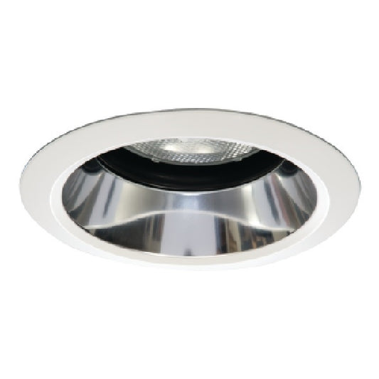 Halo Recessed 5222SC 5" Line Voltage Regressed, Adjustable, Self-Flanged Trim, Specular Clear Reflector, White Trim