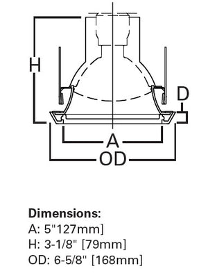 Halo Recessed 5230AH 5" Squircle Frost Curve Glass Lens, Self-Flange Metal Trim, Aluminum Haze Squircle Trim, Frost Glass Lens