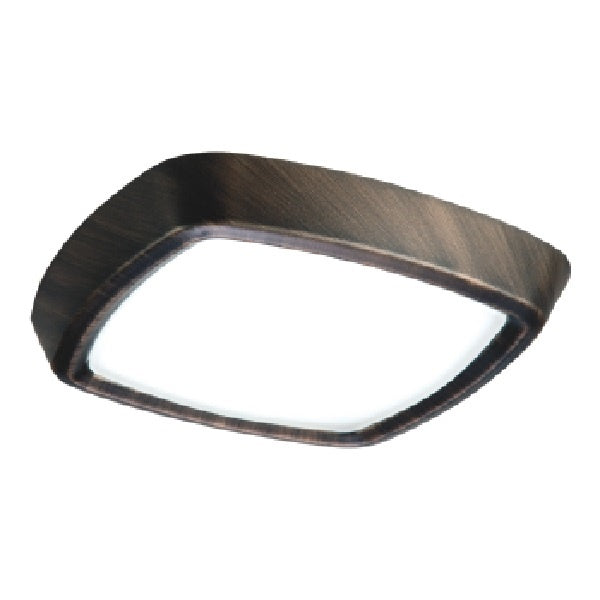 Halo Recessed 5255TBZ 5" Soft Square Frost Glass Lens, Self-Flange Trim, Tuscan Bronze Plastic Trim, Frost Glass Lens with Reflector