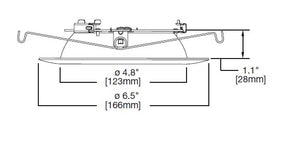 Halo Recessed 591WB 5" LED Polymer "Dead Front" Shallow Baffle Trim