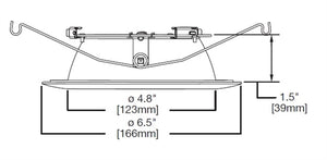 Halo Recessed 592SC 5" LED Trim, Specular Reflector and White Flange