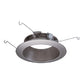 Halo Recessed 593SNB 5" LED Trim, Satin Nickel Baffle, Satin Nickel Flange