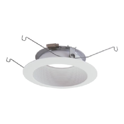 Halo Recessed 593WB 5" LED Trim, White Micro-Step Baffle and Flange
