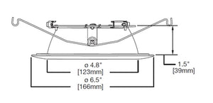 Halo Recessed 593WB 5" LED Trim, White Micro-Step Baffle and Flange