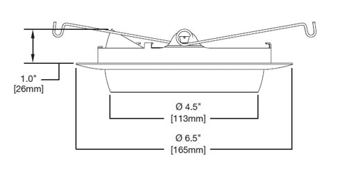 Halo Recessed 594WB 5" LED Directional Trim, White Eyeball, Baffle and Flange, for Shallow and Standard Housings