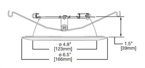 Halo Recessed 595WW 5" LED Directional Trim, Specular Reflector, Repositionable Specular Kick Reflector, White Flange