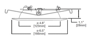 Halo Recessed 596WB 5" LED Directional Trim, White Shallow Baffle and Flange, for Shallow and Standard Housings