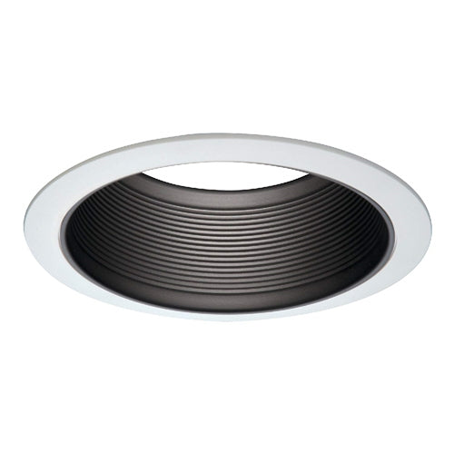 Halo Recessed 6100BB 6" Tapered Metal Baffle Trim, Black Baffle, Narrow & Wide White Trims