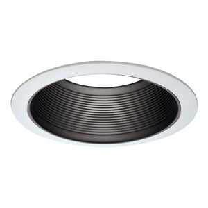 Halo Recessed 6100BB 6" Tapered Metal Baffle Trim, Black Baffle, Narrow & Wide White Trims