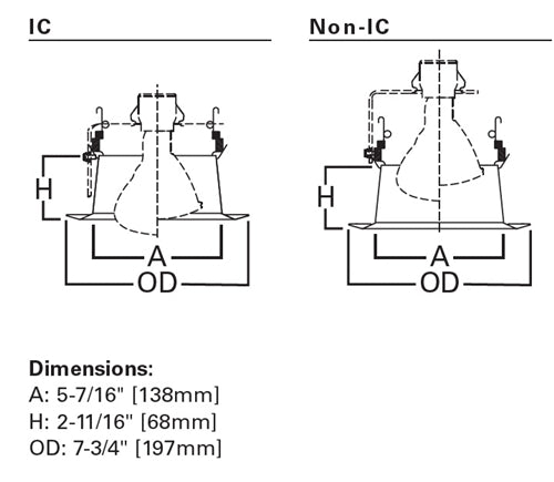 Halo Recessed 6106SC 6"  Straight Reflector Cone, White Trim