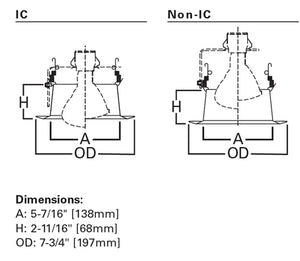 Halo Recessed 6106SC 6"  Straight Reflector Cone, White Trim