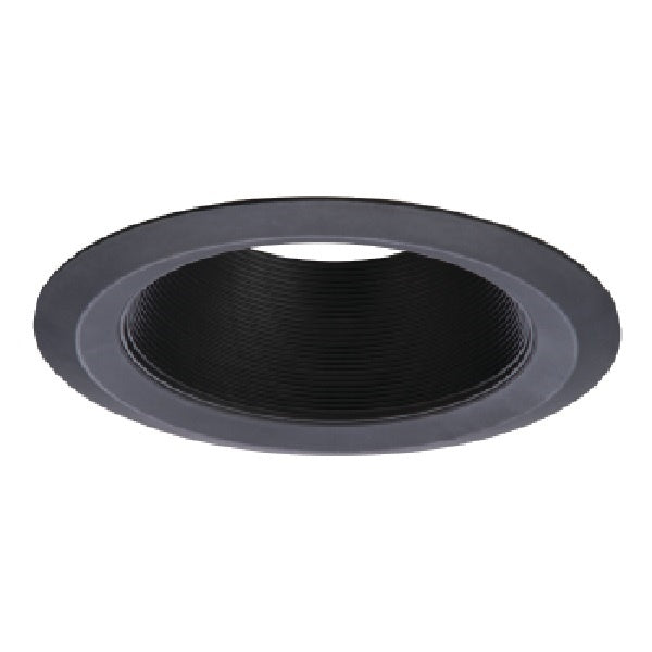 Halo Recessed 6109BKBB 6" Line Voltage Incandescent Coilex Tapered Plastic Baffle, Black Plastic Tapered Coilex Baffle, Black Trim
