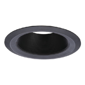 Halo Recessed 6109BKBB 6" Line Voltage Incandescent Coilex Tapered Plastic Baffle, Black Plastic Tapered Coilex Baffle, Black Trim