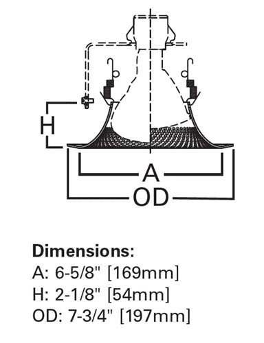 Halo Recessed 6110BB 6" Perftex Perforated Baffle with Self-Flange Ring, Black Perftex Baffle, White Trim