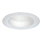 Halo Recessed 6121WH 6" Line Voltage Incandescent Shallow Full Cone Reflector, Self Flange, White Reflector, White Trim
