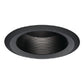 Halo Recessed 6125BKBB 6" Line Voltage Incandescent Full Cone Baffle, Self Flange, Black Baffle, Black Trim
