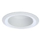 Halo Recessed 6125WB 6" Line Voltage Incandescent Full Cone Baffle, Self Flange, White Baffle, White Trim